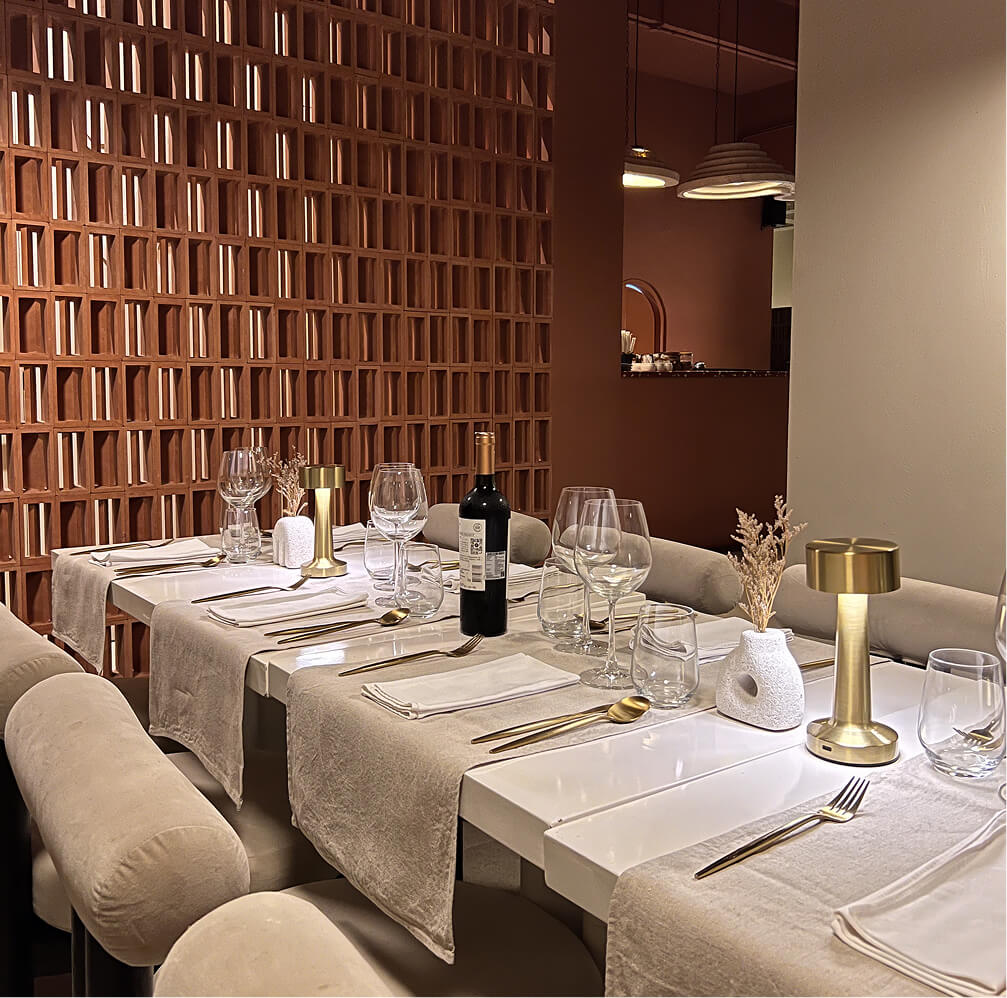 ASAI Cafe evening dinner setup during Christmas campaign