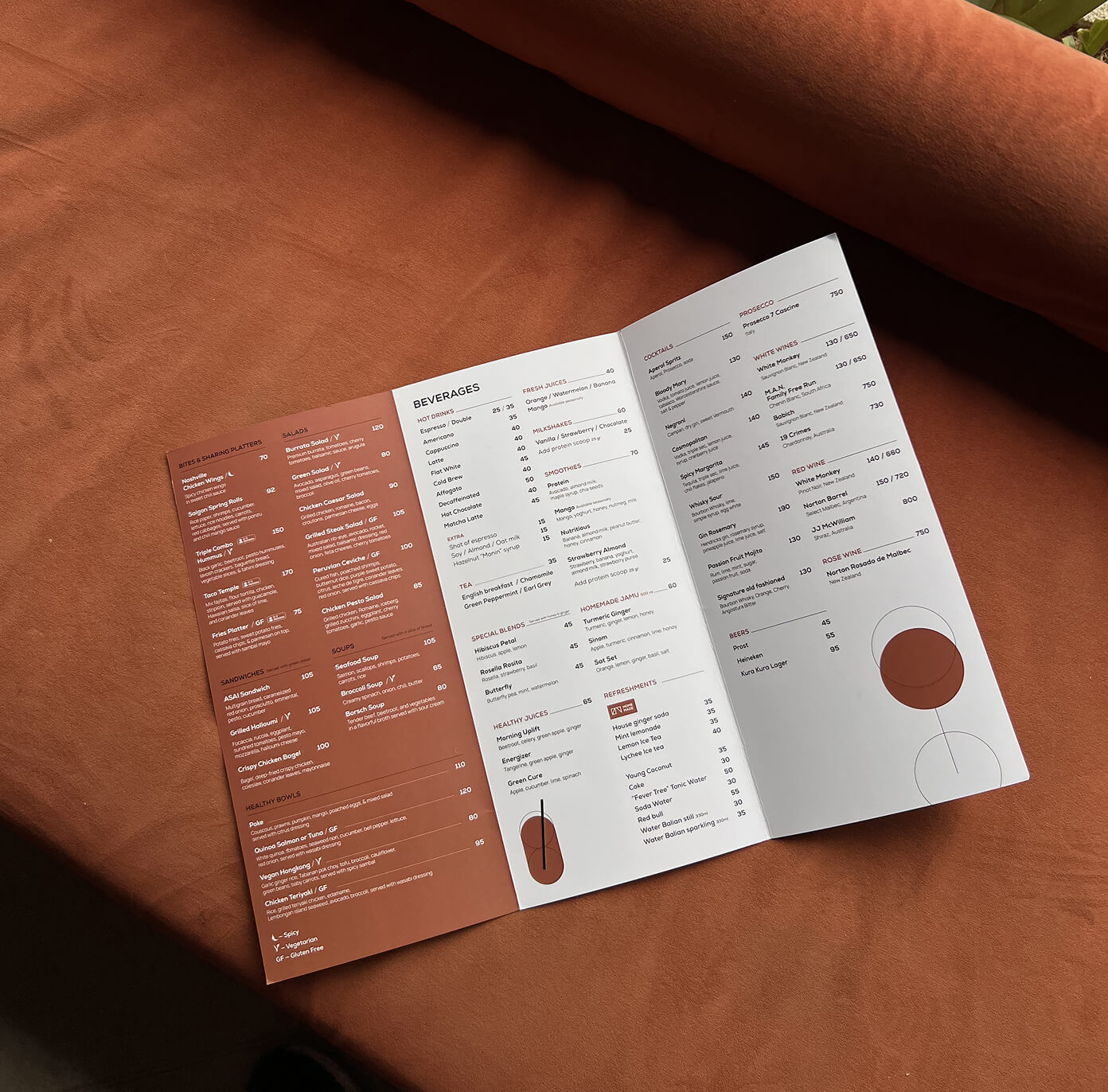 ASAI Cafe open menu