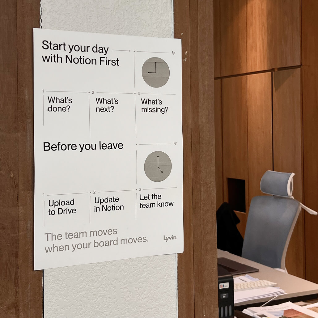 Lyvin office poster