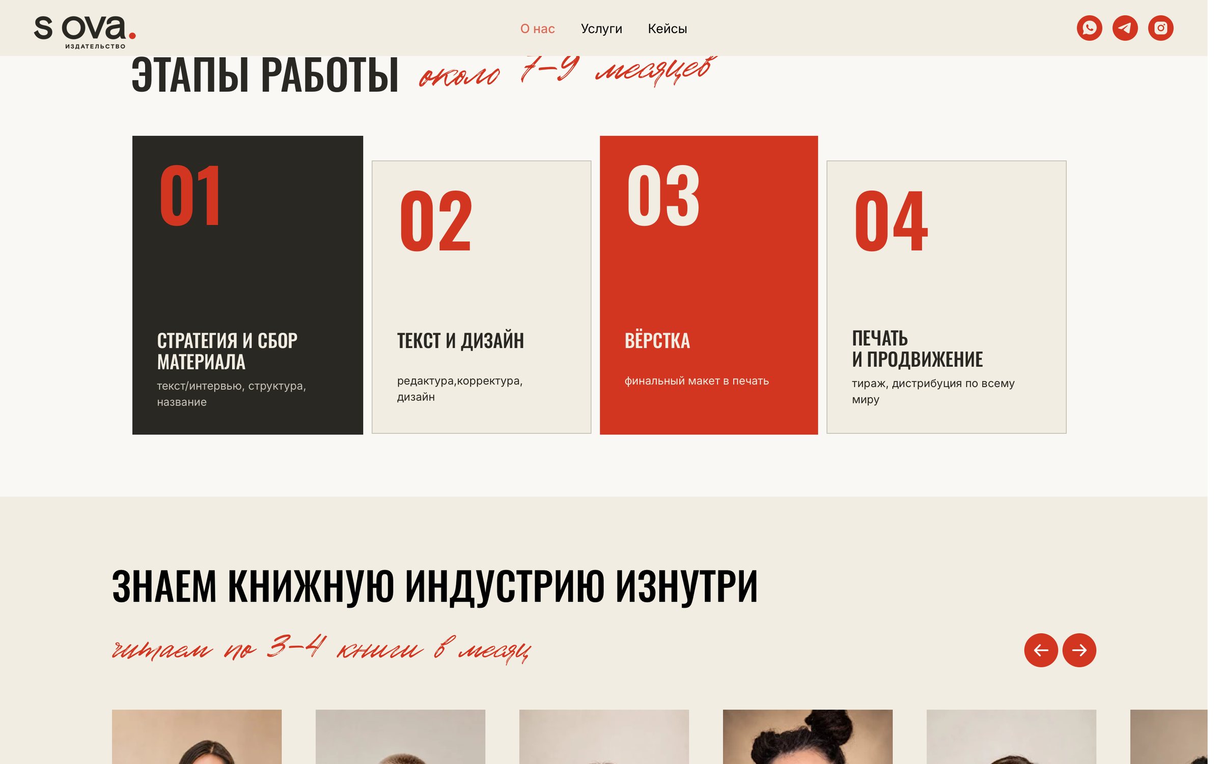 SLOVA website: stages of work